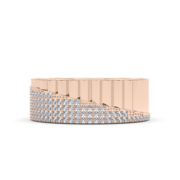 50/50 Fluted Diamond Band 