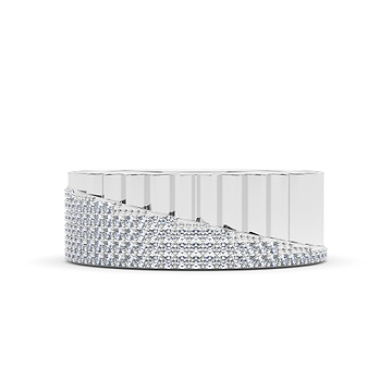 50/50 Fluted Diamond Band 