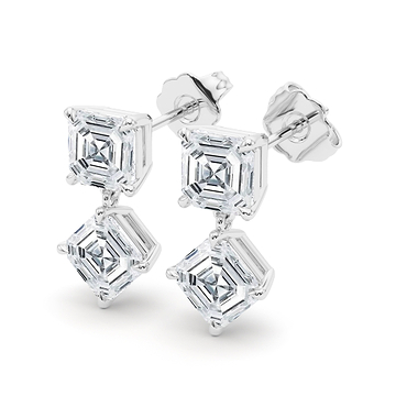 Twin Asscher Earrings 