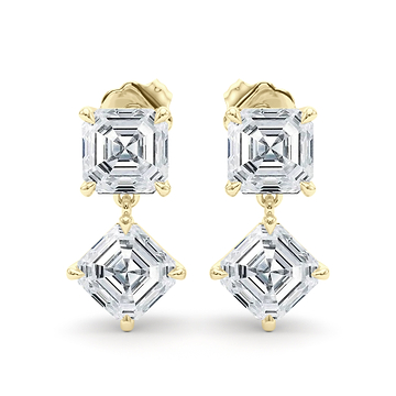 Twin Asscher Earrings 