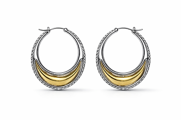 Crescent Diamond Hoops