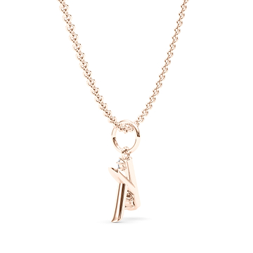 Men's Graduated Diamond Initial Pendant Letter K 