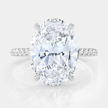 Oval Cut Diamond Pave Ring 