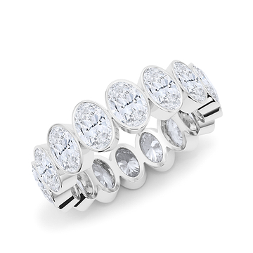 Oval Cut Bezel Diamond Eternity Band 