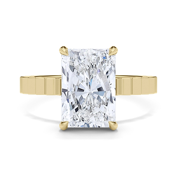 Radiant Cut Diamond Fluted Ring 