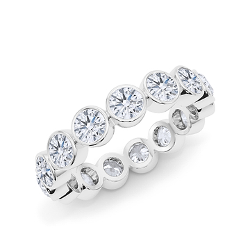 Round Cut Bezel Set Diamond Eternity Band 