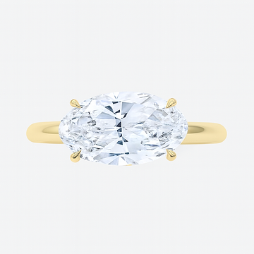 East-West Moval Diamond Ring 