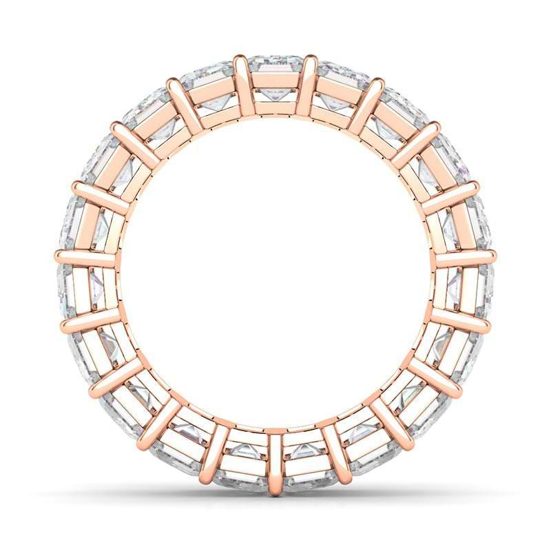 Women's Emerald Cut Diamond Eternity Band Lab Created Diamond Eternity Bands