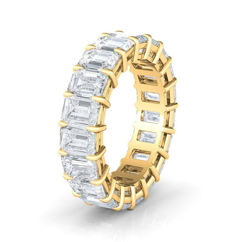 Women's Emerald Cut Diamond Eternity Band Lab Created Diamond Eternity Bands