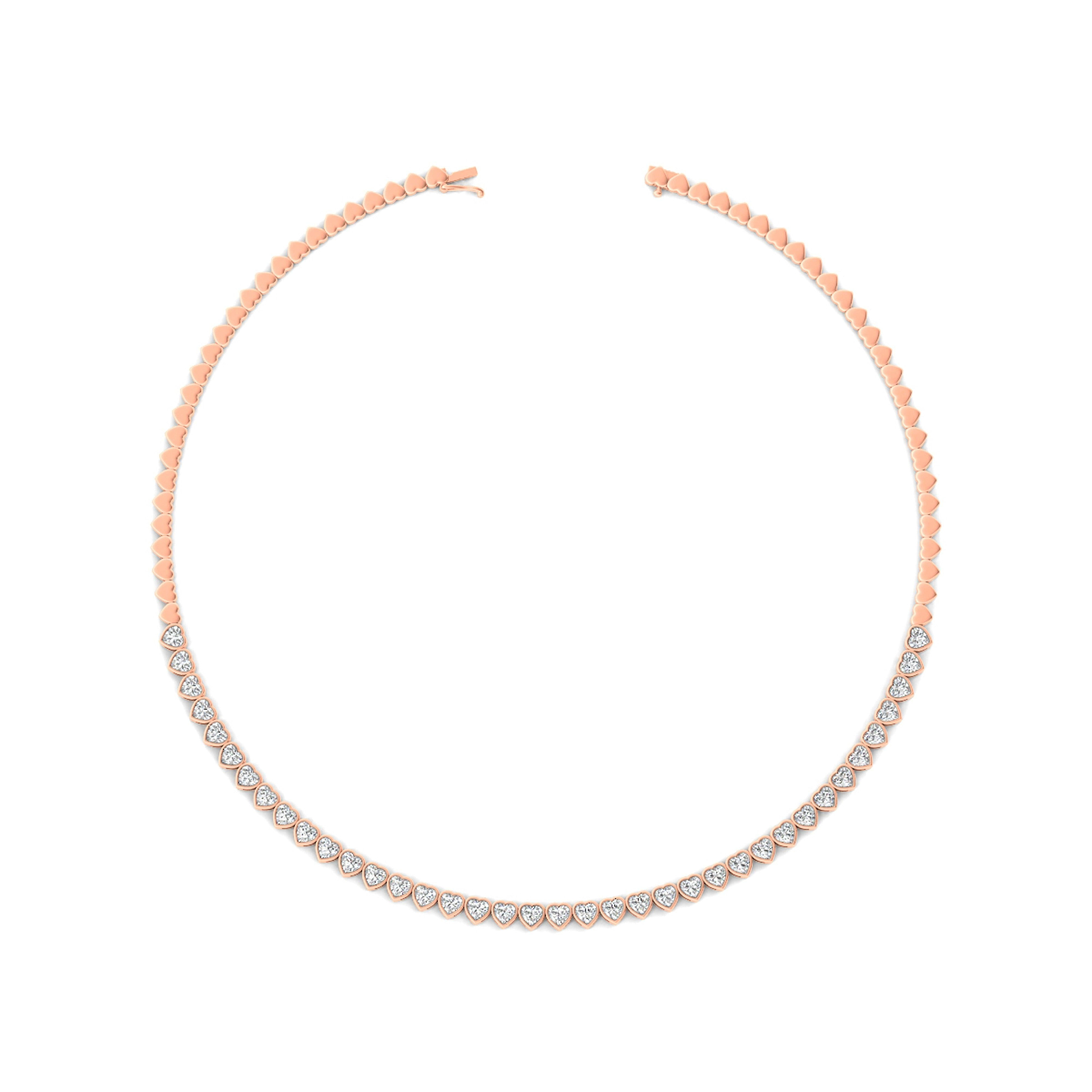 Bezeled Heart Diamond Choker - HauteCarat