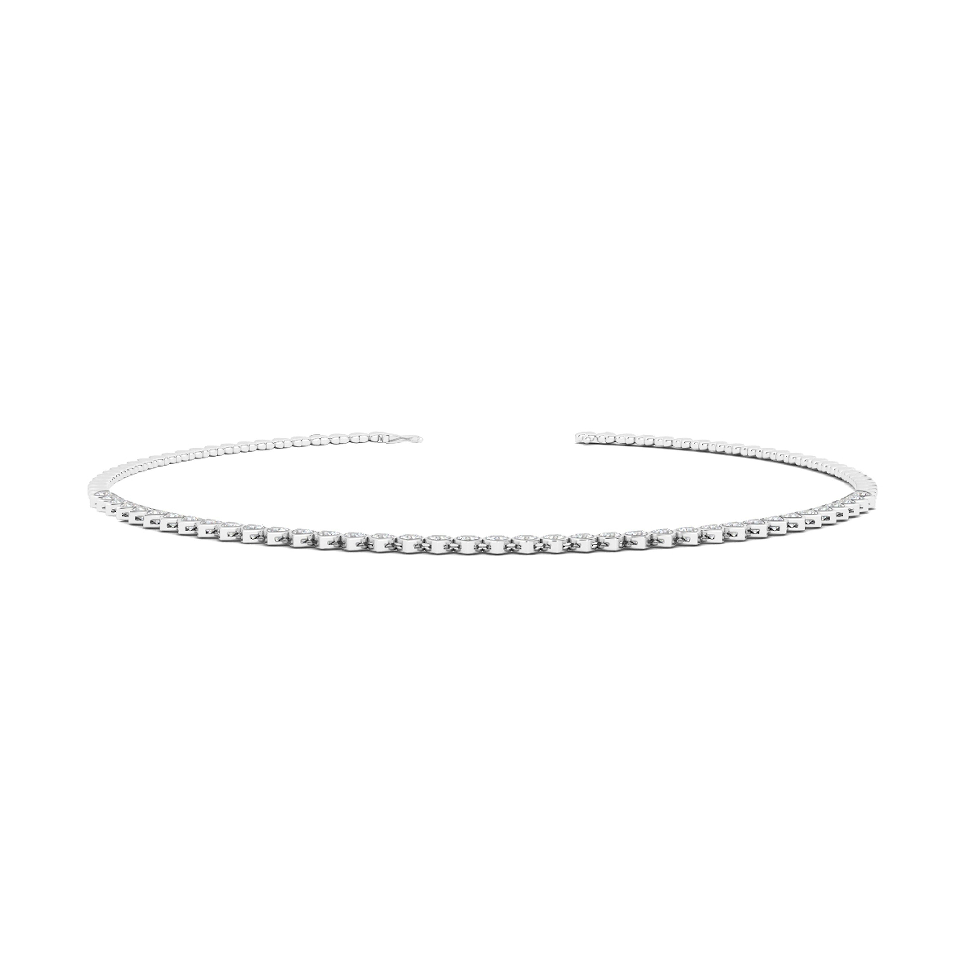 Bezeled Heart Diamond Choker - HauteCarat