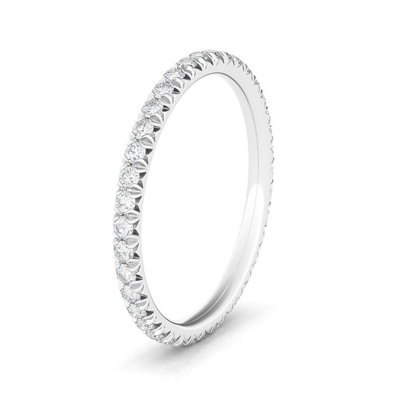 Women's Pave Diamond Eternity Band Lab Created Diamond Eternity Bands