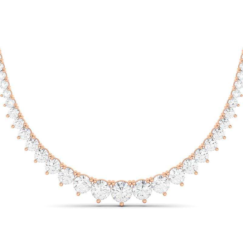 8 Carat Graduated Diamond Necklace - HauteCarat