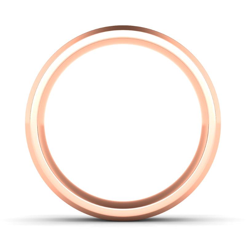 6mm High Polished Two Tone & Beveled Wedding Ring - HauteCarat