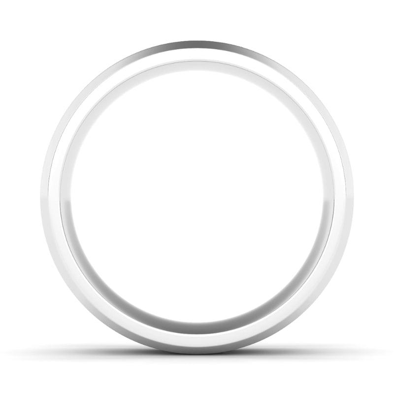 6mm Sand Blast Two Tone & Beveled Wedding Ring - HauteCarat