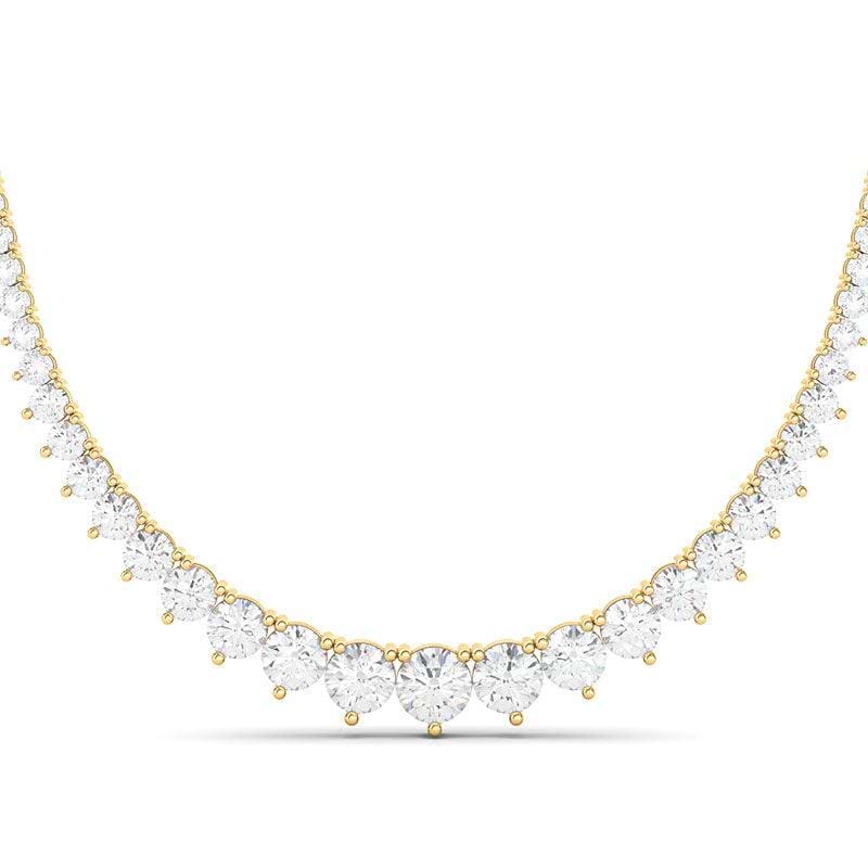 8 Carat Graduated Diamond Necklace - HauteCarat
