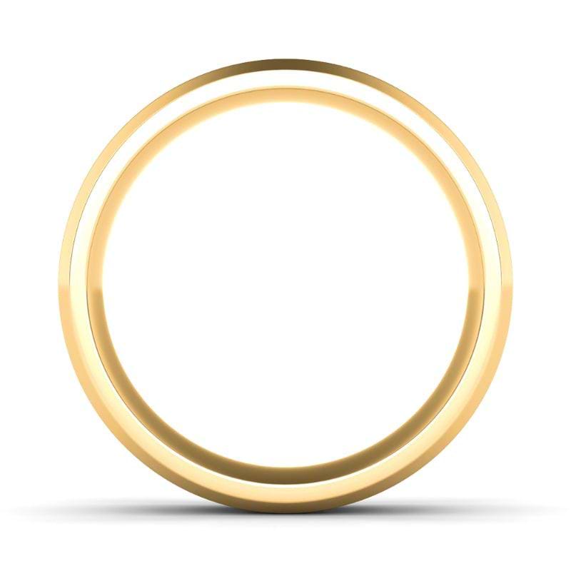 6mm High Polished Two Tone & Beveled Wedding Ring - HauteCarat
