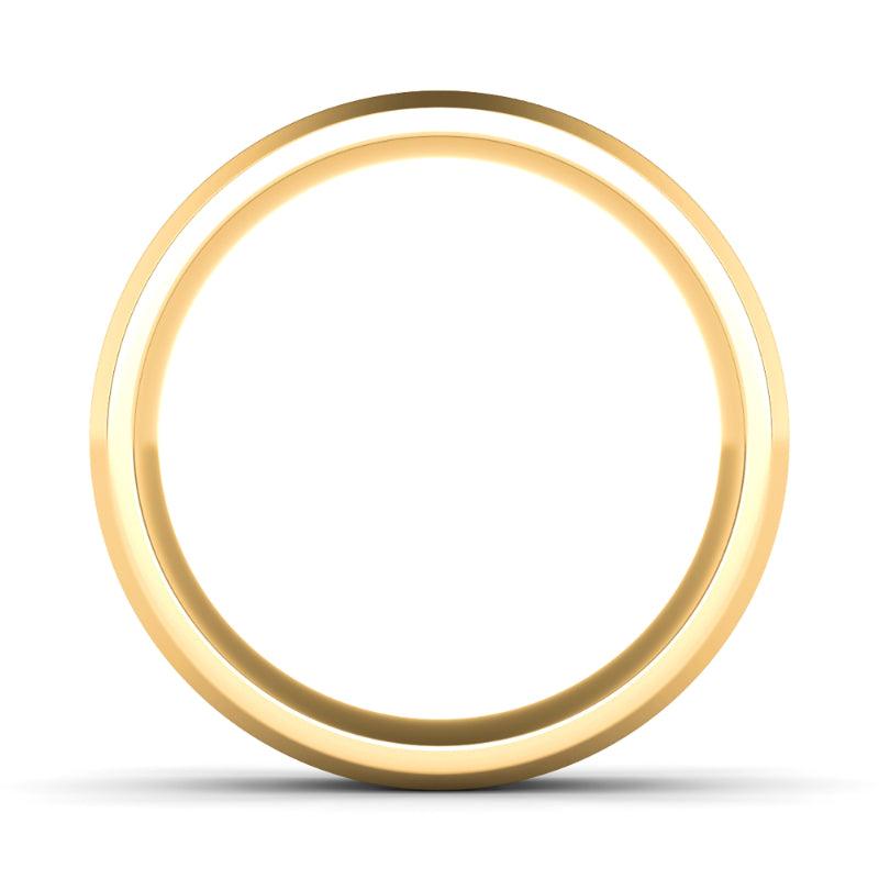 6mm Brushed Two Tone & Beveled Wedding Ring - HauteCarat
