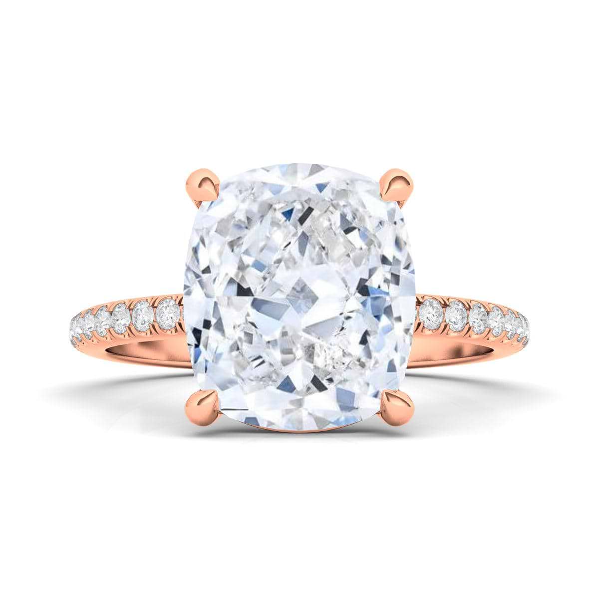 Cushion Cut Pave Diamond Ring - HauteCarat