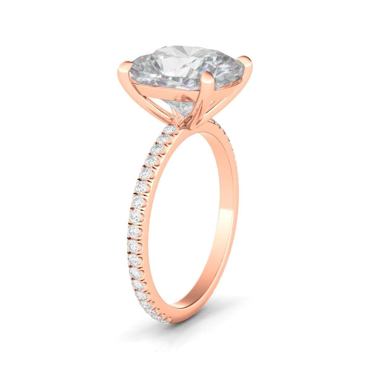 Cushion Cut Pave Diamond Ring - HauteCarat