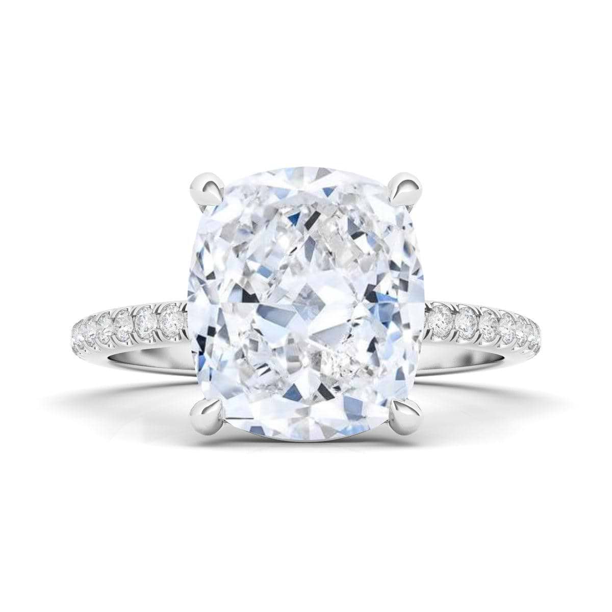 Cushion Cut Pave Diamond Ring - HauteCarat