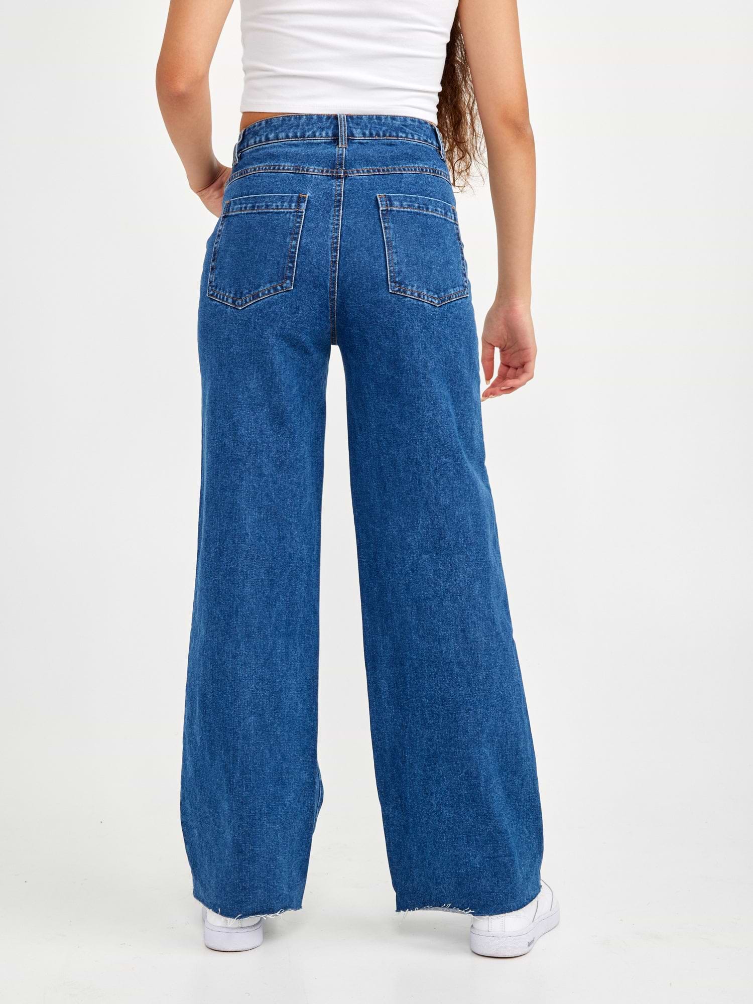 מכנסי ג'ינס בגזרה גבוהה- FOREVER 21|פוראבר 21