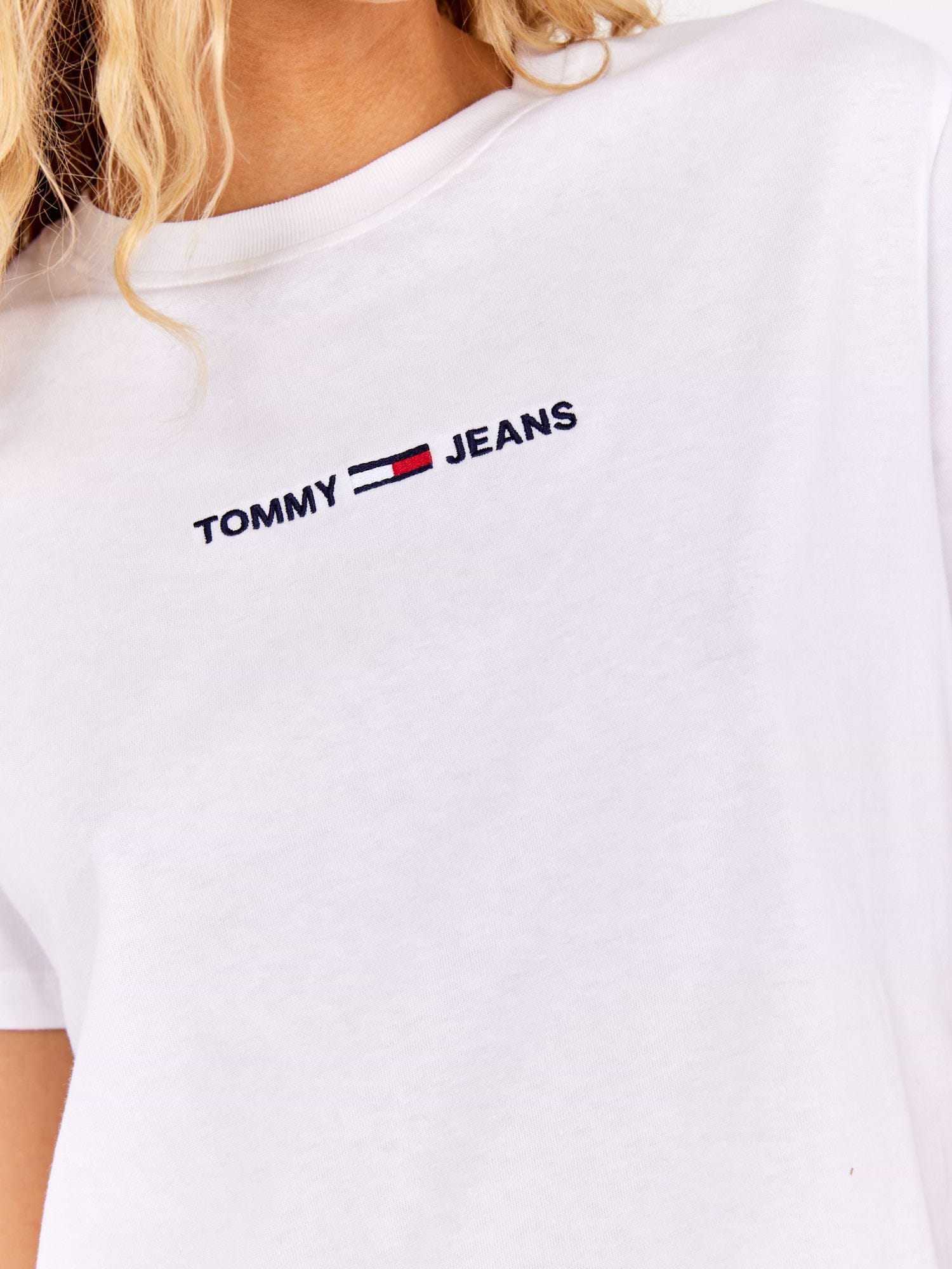 טישירט קרופ עם הדפס לוגו קדמי- Tommy Hilfiger|טומי הילפיגר