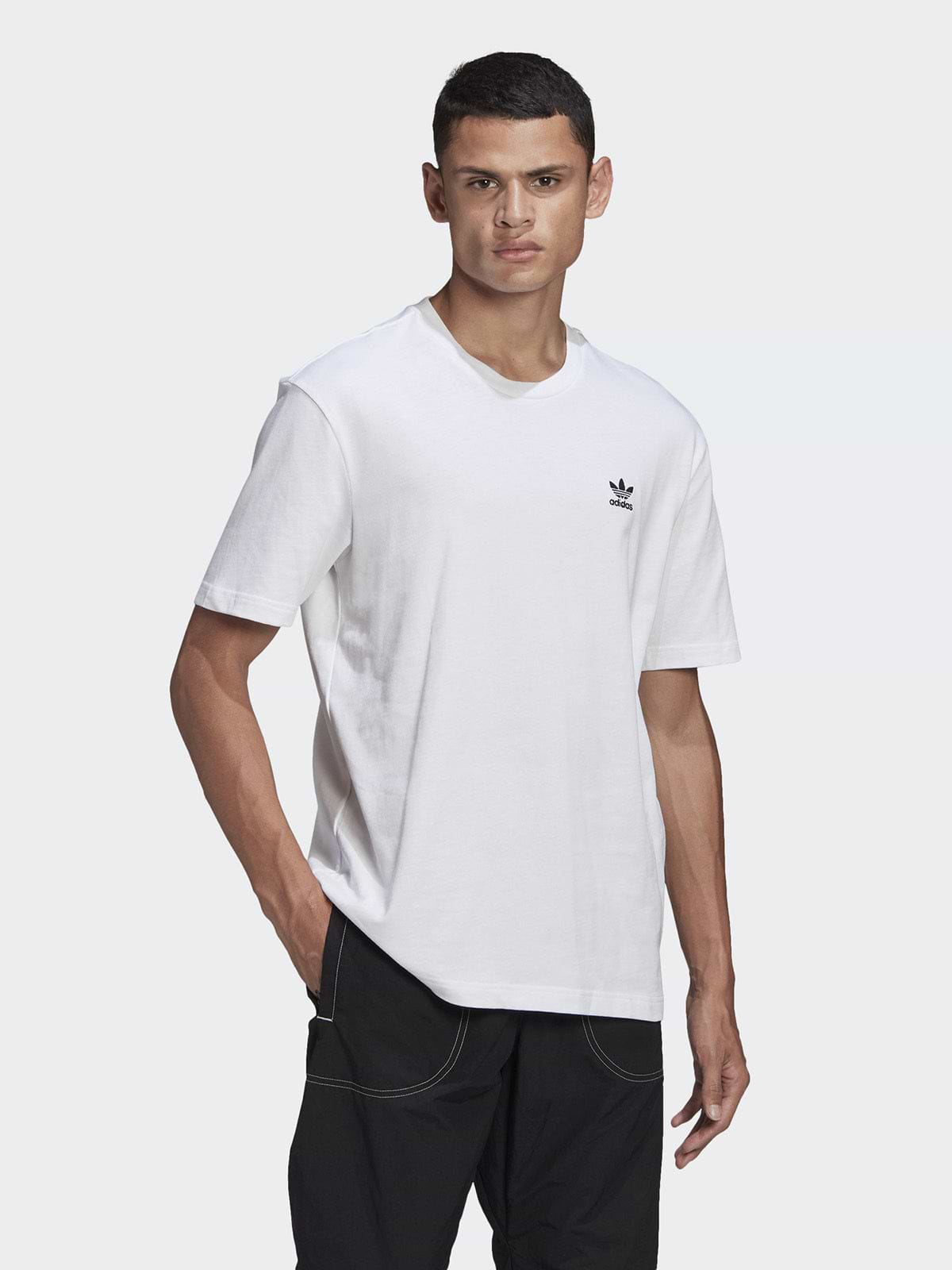 טי שירט בייסיק עם הדפס לוגו אחורי- Adidas Originals|אדידס אוריג'ינלס