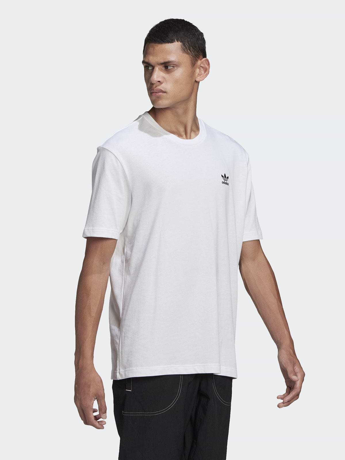 טי שירט בייסיק עם הדפס לוגו אחורי- Adidas Originals|אדידס אוריג'ינלס