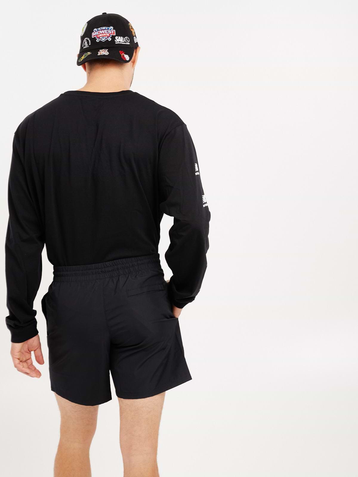 מכנסי ספורט קצרים עם הדפס לוגו- New Balance|ניו בלאנס