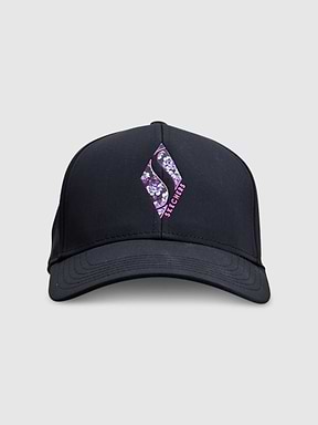 כובע מצחייה עם לוגו פרחוני / יוניסקס