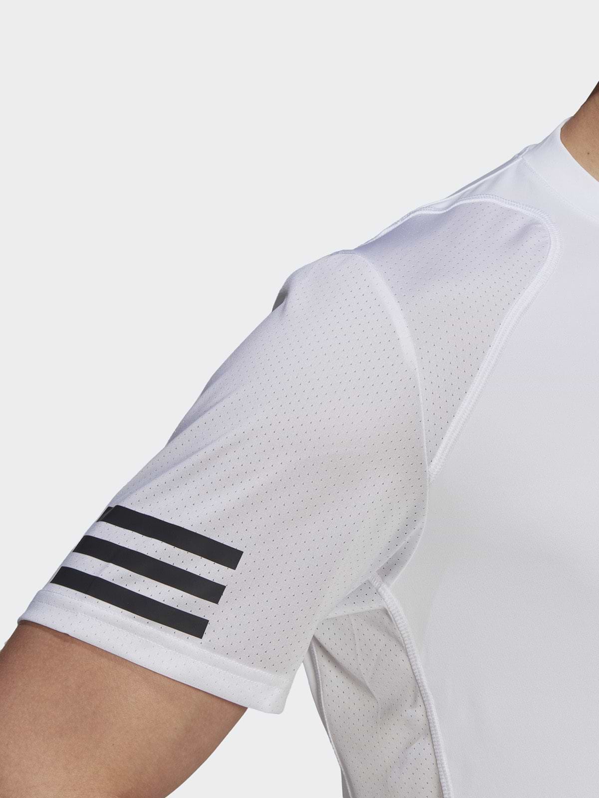 חולצת טניס קצרה עם דוגמת פסים- adidas performance|אדידס פרפורמנס