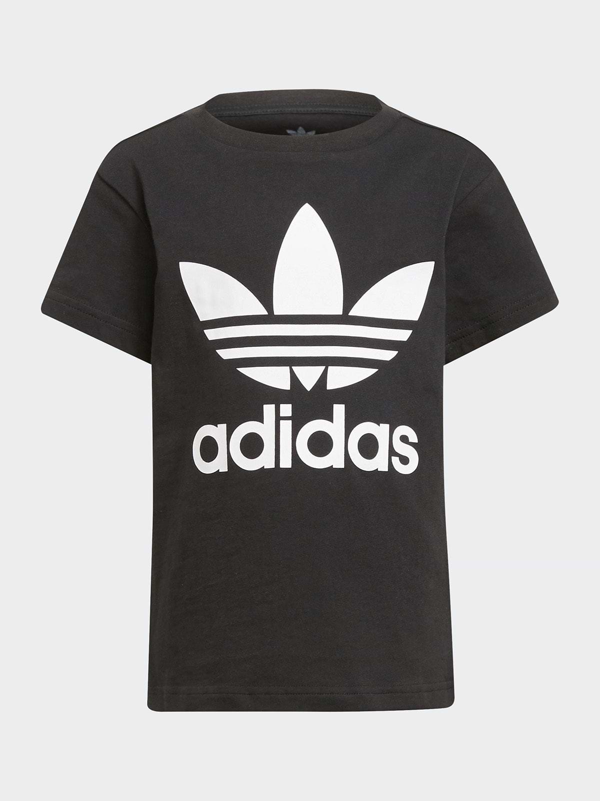 טי שירט בייסיק עם לוגו גדול / ילדים יוניסקס- Adidas Originals|אדידס אוריג'ינלס