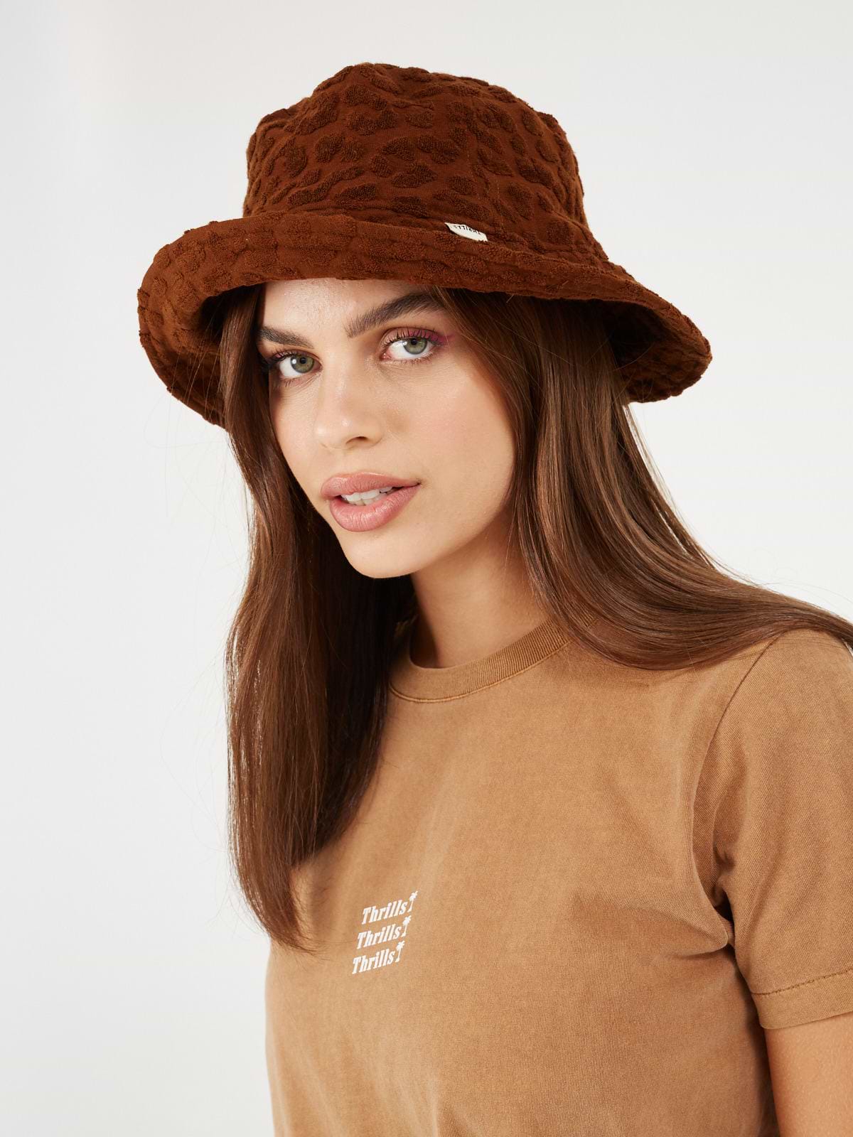 כובע באקט מנומר מבד מגבת / נשים- Thrills|טרילס
