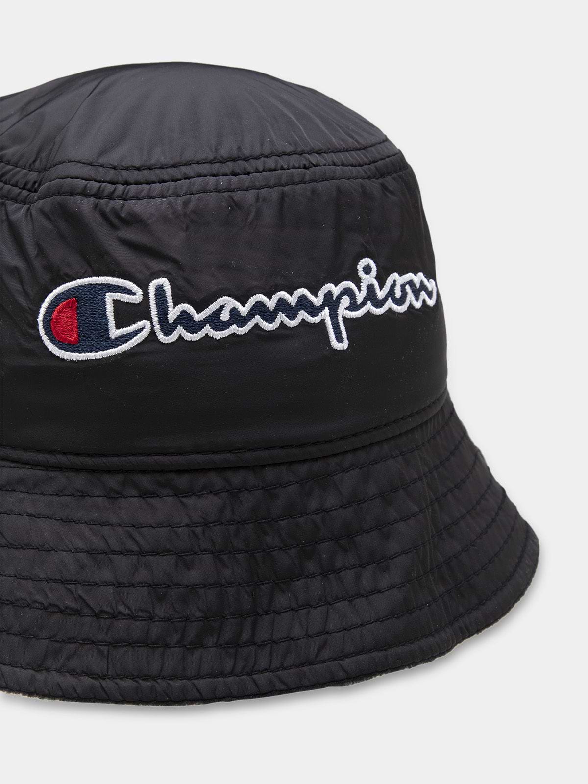כובע באקט בגימור ניילון עם לוגו רקום / יוניסקס- Champion|צ'מפיון
