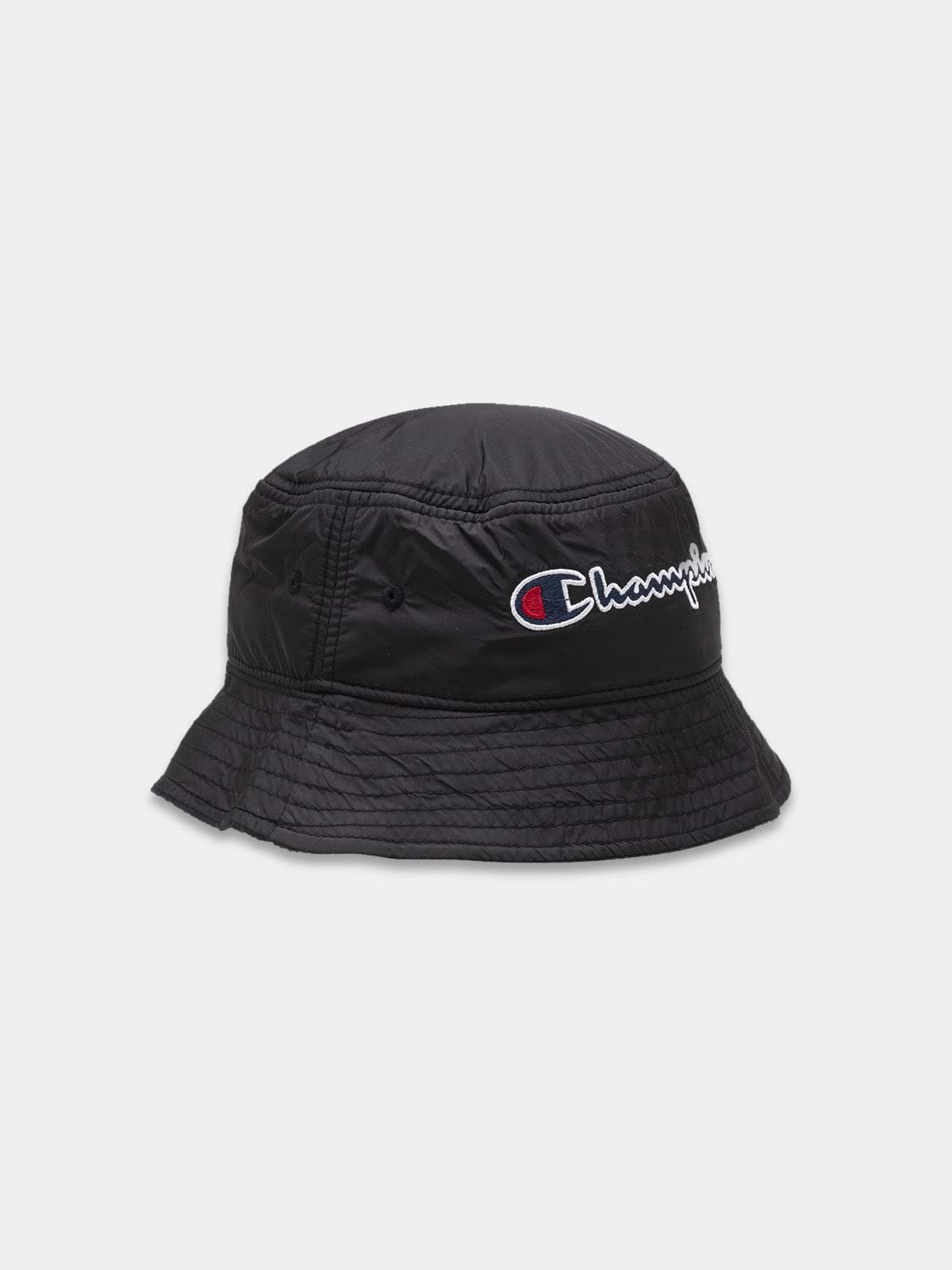 כובע באקט בגימור ניילון עם לוגו רקום / יוניסקס- Champion|צ'מפיון