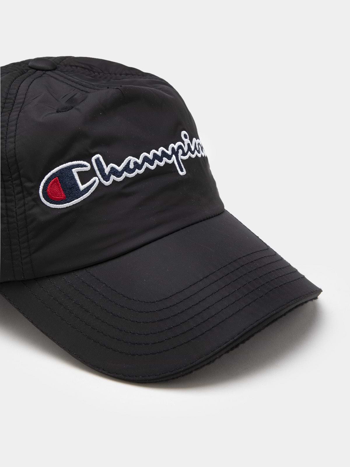 כובע בייסבול בגימור ניילון עם לוגו- Champion|צ'מפיון