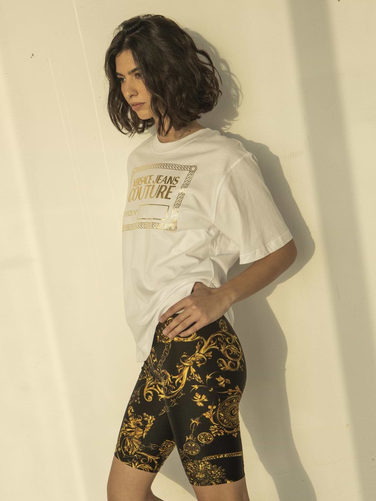 טישרט עם לוגו גדול מודפס- Versace Jeans Couture|ורסאצ'ה ג'ינס קוטור