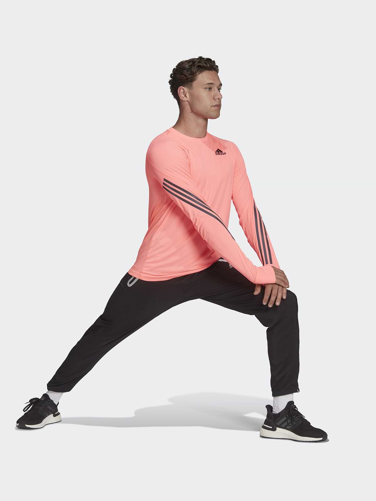 מכנסי ריצה FAST REFLECTIVE לוגו מודפס- adidas performance|אדידס פרפורמנס