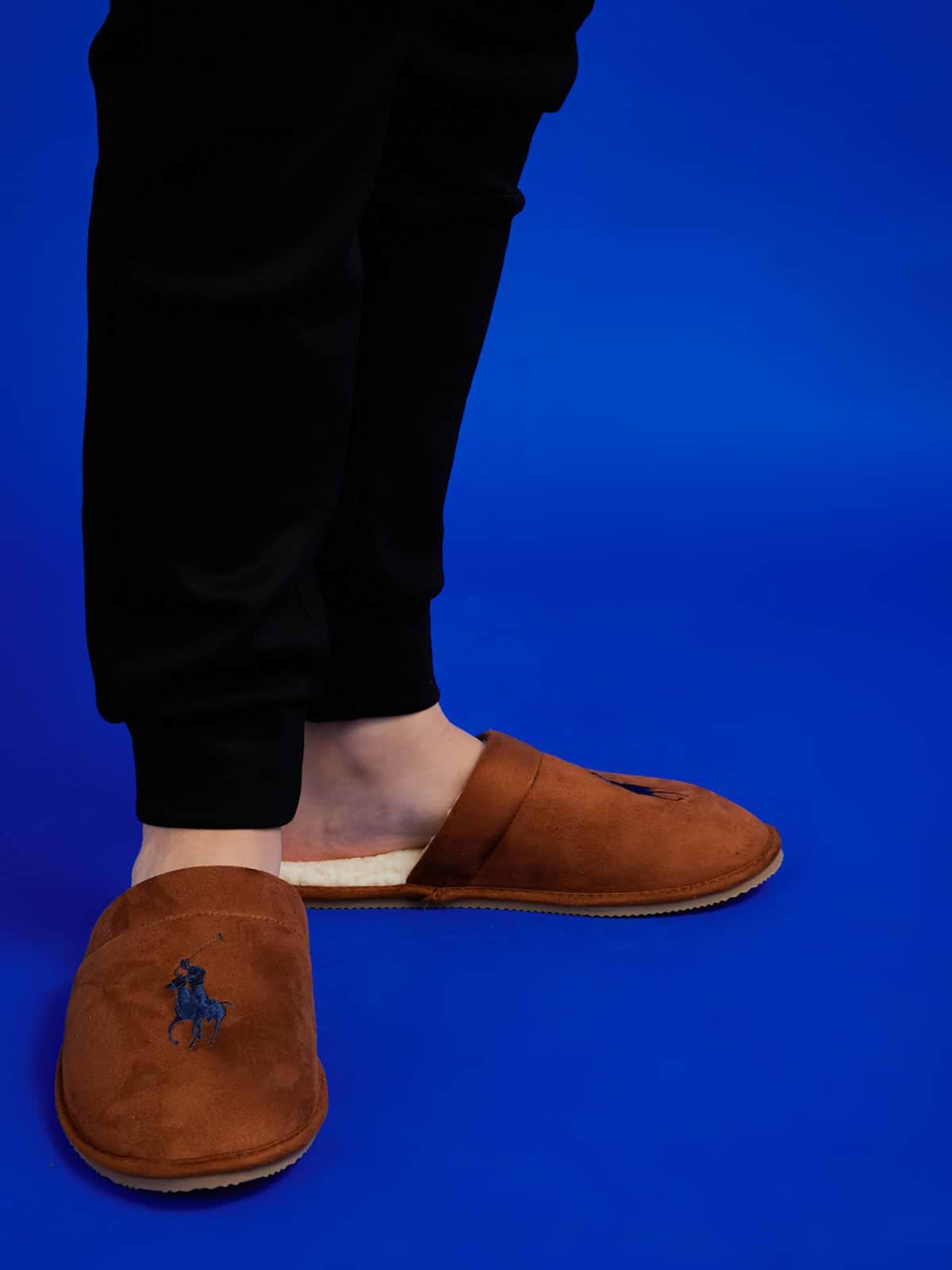 נעלי בית עם לוגו רקום / גברים- Polo Ralph Lauren|פולו ראלף לורן 
