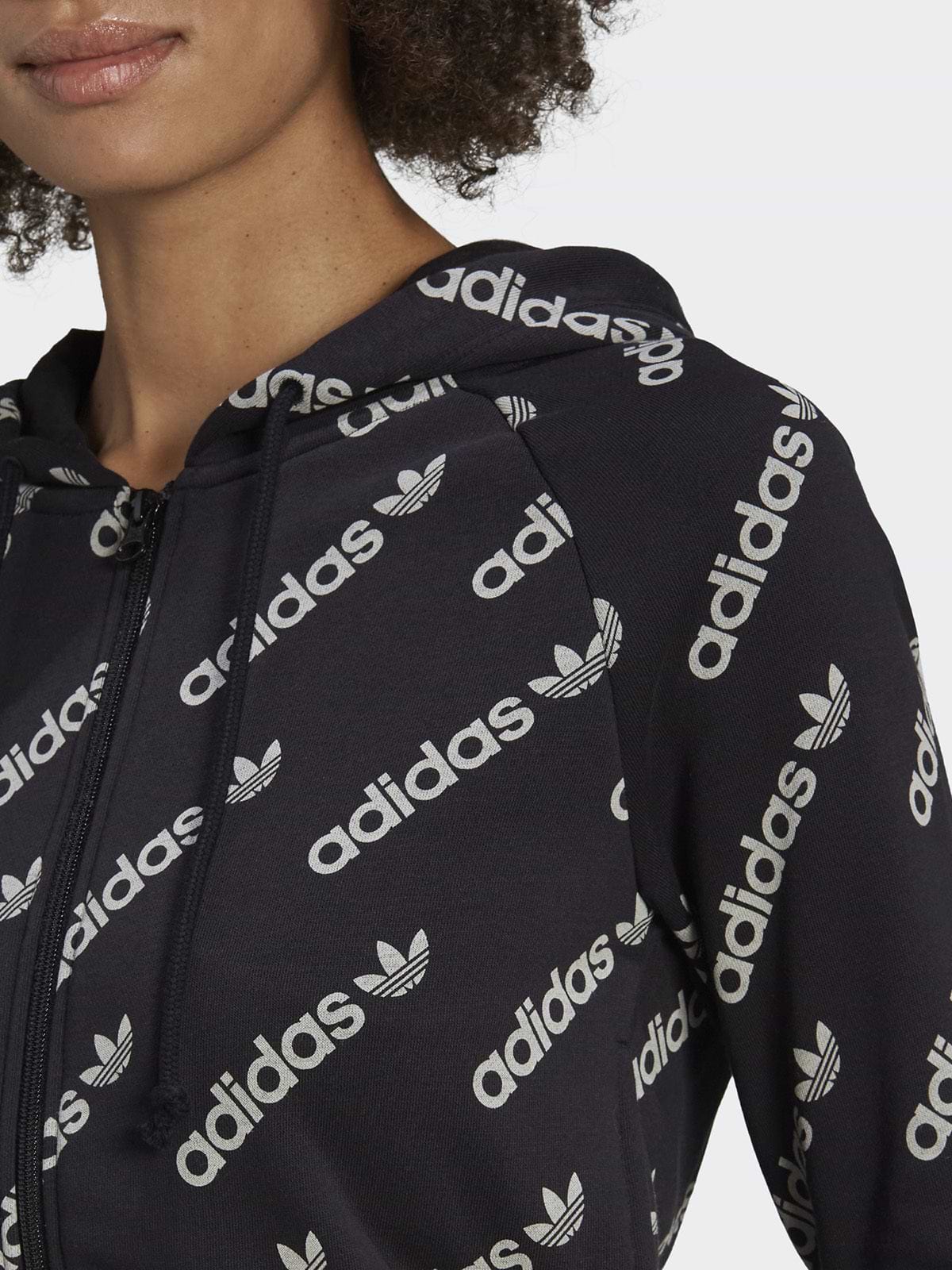 ג'קט קרופ עם הדפס לוגו ALL OVER- Adidas Originals|אדידס אוריג'ינלס