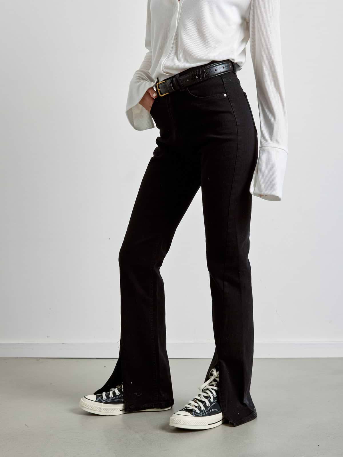 מכנסי ג'ינס סקיני עם שסע- Style River|סטייל ריבר