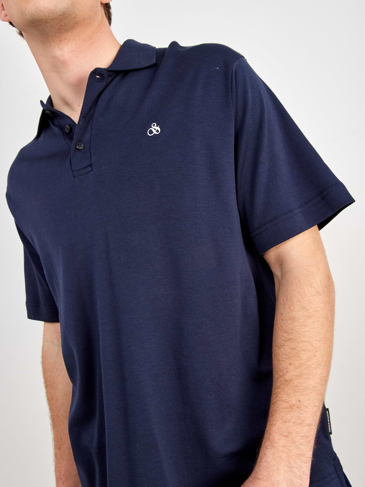 חולצת פולו עם לוגו רקום- SCOTCH & SODA|סקוץ' אנד סודה