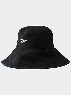 כובע באקט רחב שוליים עם פאץ' לוגו  / יוניסקס