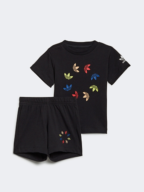 חליפה קצרה עם הדפס לוגו גרפי / תינוקות