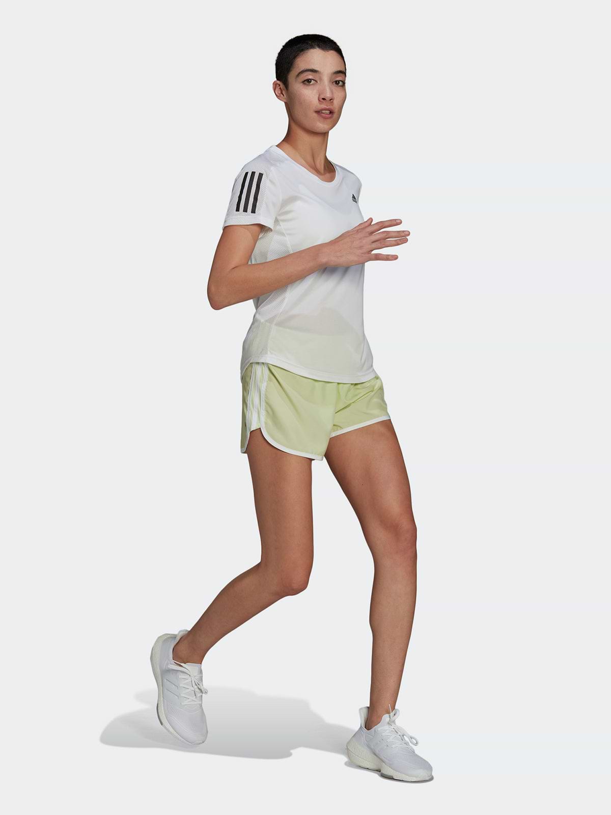 מכנסי ריצה קצרים עם דוגמת פסים / נשים- adidas performance|אדידס פרפורמנס