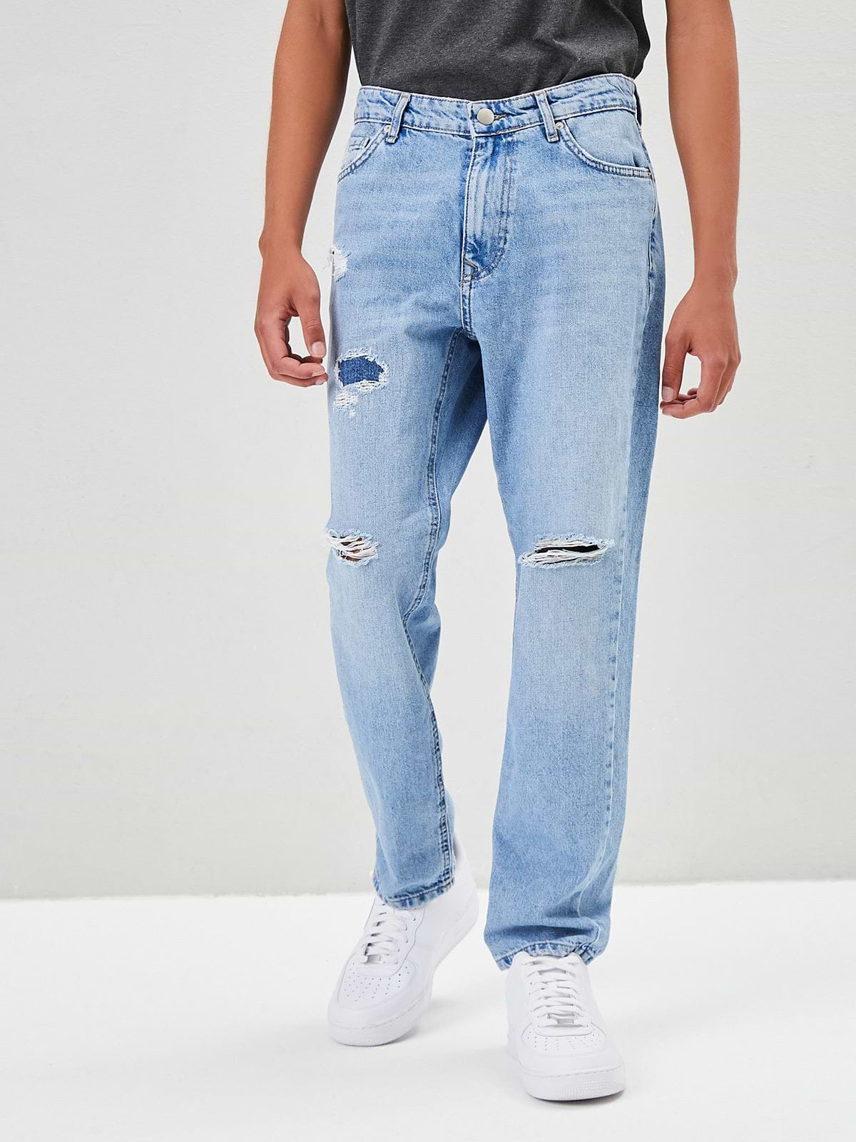 מכנסי ג'ינס בגזרת לוס- FOREVER 21|פוראבר 21