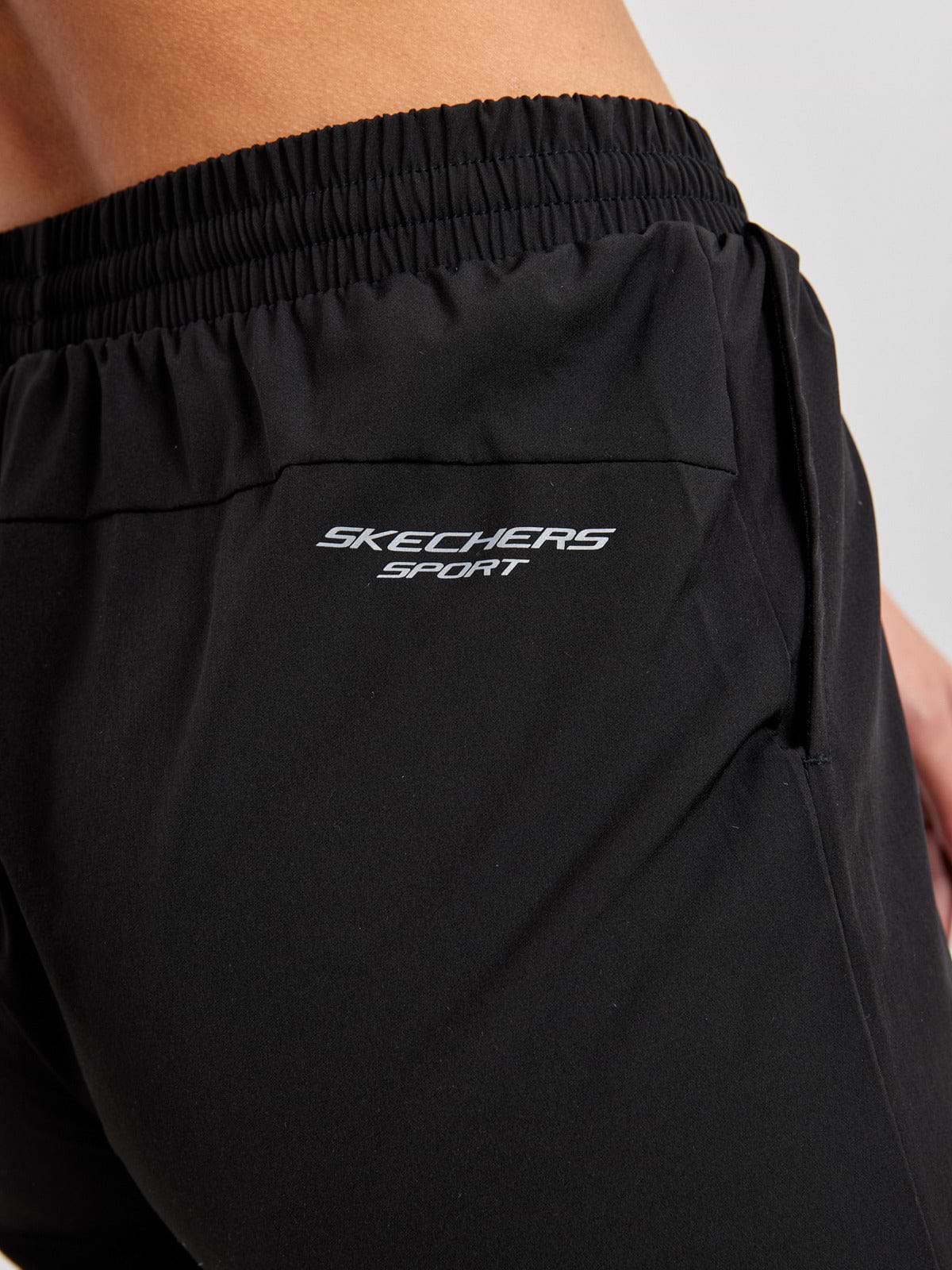 מכנסי ניילון ספורטיביים עם לוגו מודפס- Skechers|סקצ'רס 