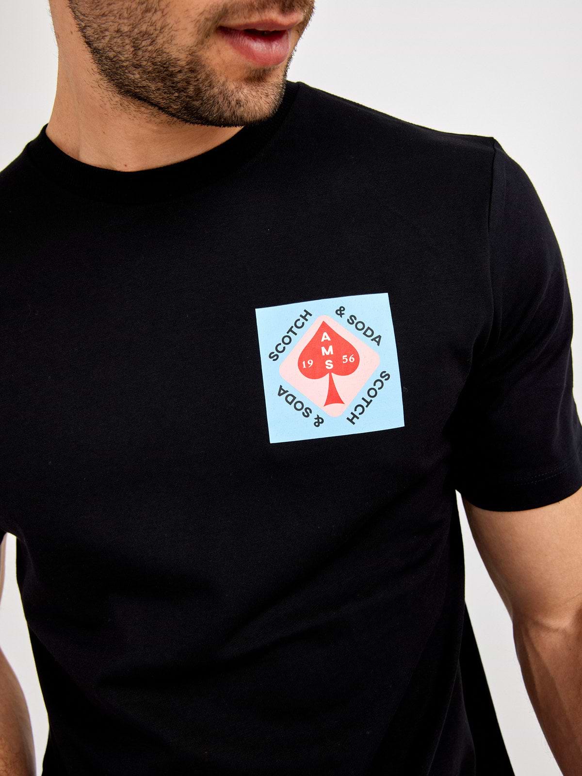 טישרט בייסיק עם הדפס לוגו גרפי- SCOTCH & SODA|סקוץ' אנד סודה