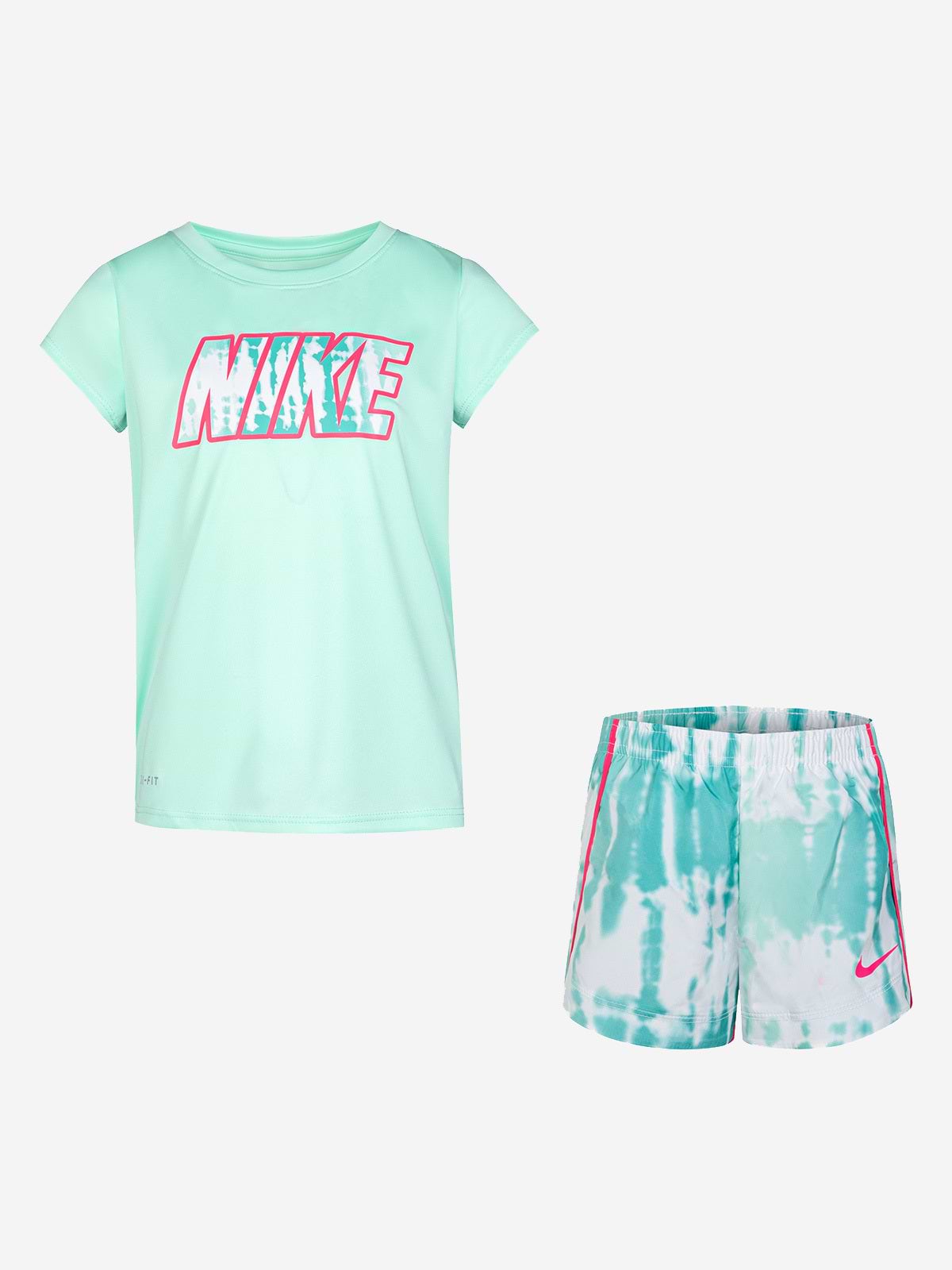 סט טישרט ומכנסיים קצרים בהדפס טאי דאי / ילדות- Nike|נייק